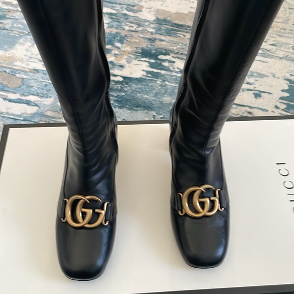 Gucci tall boot US size 8 good condition black leather - Picture 6 of 9